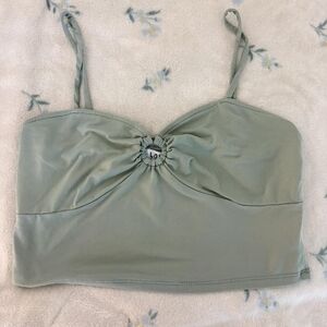 Love J Sage Green Ruched Camisole